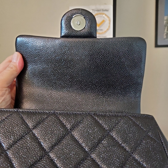Chanel classic mini square black caviar incognito bag - Picture 10 of 15